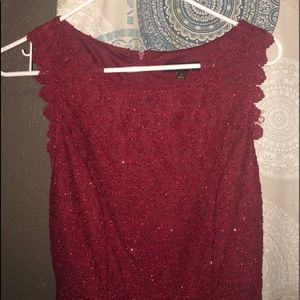 Red Lace Sparkly Dress